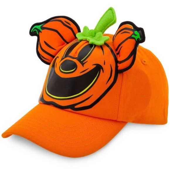 Disney Mickey Mouse GLOWS IN THE DARK Pumpkin Patch Hat - Picture 4 of 8